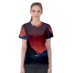 Matterhorn Switzerland Fantasy Aurora Women s Sport Mesh Tee