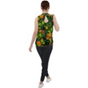Fractal Design Creative Fantasy Mock Neck Chiffon Sleeveless Top View2