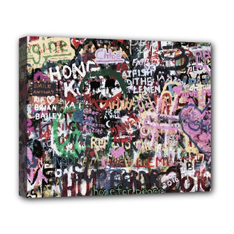 Graffiti Wall Background Deluxe Canvas 20  X 16  (stretched)