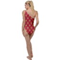 Red Yellow Pattern Design To One Side Swimsuit View2