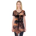 Aurora Sunset Sun Landscape Short Sleeve Tunic  View1