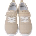 Gingham Check Plaid Fabric Pattern Grey Men s Velcro Strap Shoes View1