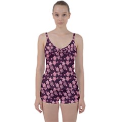 Cherry Blossoms Japanese Tie Front Two Piece Tankini by HermanTelo