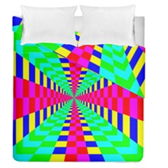Maze Rainbow Vortex Duvet Cover Double Side (queen Size) by HermanTelo