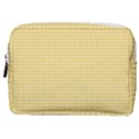 Gingham Plaid Fabric Pattern Yellow Make Up Pouch (Medium) View1