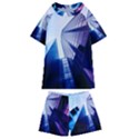 Abstract Architectural Design Architecture Building Kids  Swim Tee and Shorts Set View1