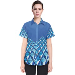 Art Building Pattern Abstract Women s Short Sleeve Shirt