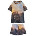 View Of High Rise Buildings During Day Time Kids  Swim Tee and Shorts Set View1