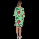 Flowers Floral Plants Velour Kimono Dress View4