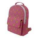 Peeled Banana On Pink Flap Pocket Backpack (Large) View1