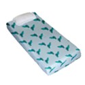 Blue Parrot Pattern Yellow Plaid Flannel Fitted Sheet (Single Size) View2