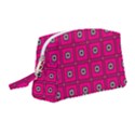 Pink Pattern Squares Wristlet Pouch Bag (Medium) View1