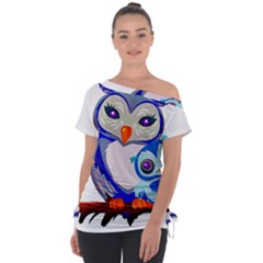 Owl Mother Owl Baby Owl Nature Tie-up Tee
