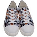 White Black And Orange Illustration Women s Low Top Canvas Sneakers View1