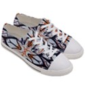 White Black And Orange Illustration Women s Low Top Canvas Sneakers View3