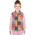 Shapes on a brown background pattern              Kid s Puffer Vest View1