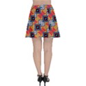Shapes on a brown background pattern               Panel Skirt View2