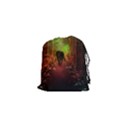 The Lonely Wolf In The Night Drawstring Pouch (XS) View1