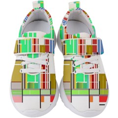 Business Finance Statistics Graphic Kids  Velcro Strap Shoes