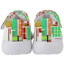 Business Finance Statistics Graphic Kids  Velcro Strap Shoes View4