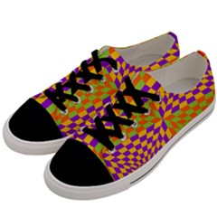 Pop Art Orange Background Men s Low Top Canvas Sneakers
