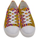 Pop Art Orange Background Women s Low Top Canvas Sneakers View1