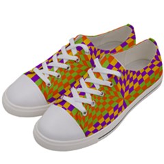 Pop Art Orange Background Women s Low Top Canvas Sneakers