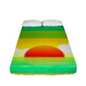 Seaside Sunrise Colorful Ocean Sea Fitted Sheet (Full/ Double Size) View1