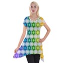 Background Colorful Geometric Short Sleeve Side Drop Tunic View1