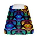 Pattern Background Bright Blue Fitted Sheet (Single Size) View1