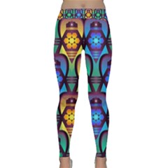 Pattern Background Bright Blue Classic Yoga Leggings