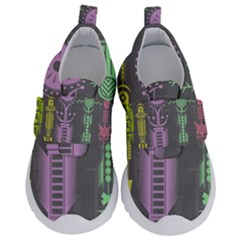 Background Non Seamless Pattern Kids  Velcro No Lace Shoes