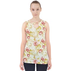 Vintage Roses                Cut Out Tank Top
