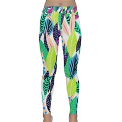 Leaves Drawing Pattern Nature Classic Yoga Leggings