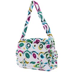 Distorted Circles On A White Background              Buckle Multifunction Bag