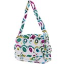 Distorted circles on a white background              Buckle Multifunction Bag View1