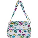 Distorted circles on a white background              Buckle Multifunction Bag View3