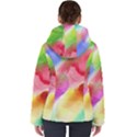 Colorful watercolors                   Women s Hooded Puffer Jacket View2
