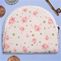 pink flowers pattern spring nature Horseshoe Style Canvas Pouch View2
