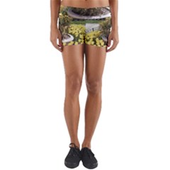 Columbus Commons Yellow Tulips Yoga Shorts