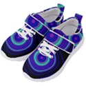 Digital Art Background Pink Blue Kids  Velcro Strap Shoes View2