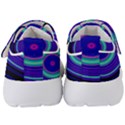 Digital Art Background Pink Blue Kids  Velcro Strap Shoes View4