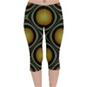 Abstract Background Design Velvet Capri Leggings  View1