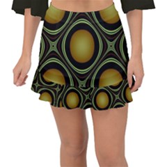Abstract Background Design Fishtail Mini Chiffon Skirt
