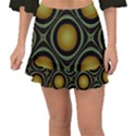 Abstract Background Design Fishtail Mini Chiffon Skirt View1
