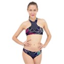 Fractal Artwork Abstract Background Art Pattern High Neck Bikini Set View1