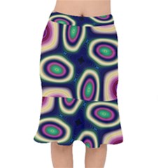 Abstract Artwork Fractal Background Art Pattern Short Mermaid Skirt