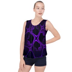 Abstract Fractal Art 3d Artwork Bubble Hem Chiffon Tank Top