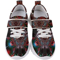 Abstract Flower Artwork Art Kids  Velcro Strap Shoes