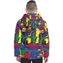 Colorful shapes abstract painting                      Men s Hooded Puffer Jacket View2